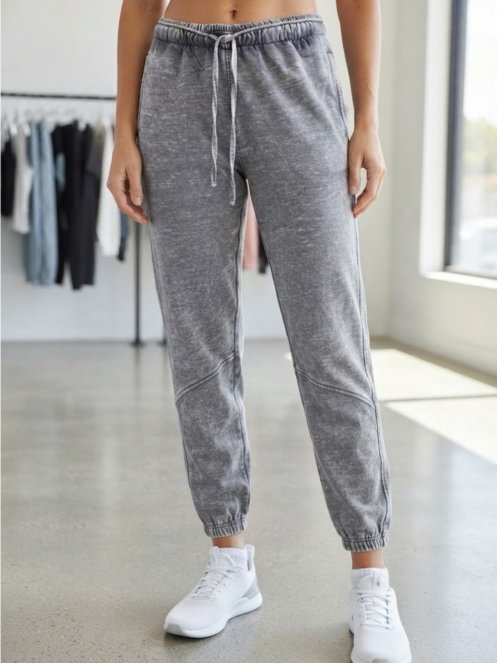 Free PeopleMovement Vintage Mineral Wash Gray Jogger Sweatpants Size Small